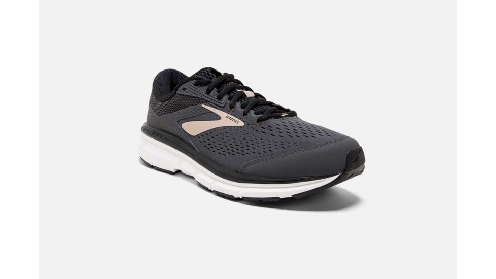 Brooks Dyad 10 Mens Road Running Shoes, Grey/Black/Tan, 12 US, Wide, 1102862E082.120