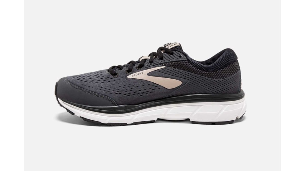 Brooks Dyad 10 Mens Road Running Shoes, Grey/Black/Tan, 12 US, Wide, 1102862E082.120