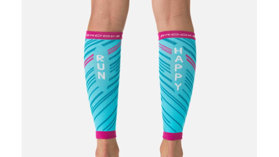 Brooks Fanatic Calf Sleeve, Turquoise/Fuschia, Turquoise/Fuschia, Medium 741545-Turquoise/Fuschia-M