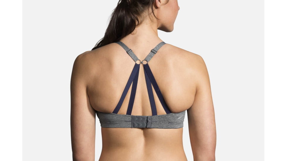 Brooks FineForm Bra, Navy/Heather Asphalt, 36 A/B 350072-Navy/Heather Asphalt-36-A/B
