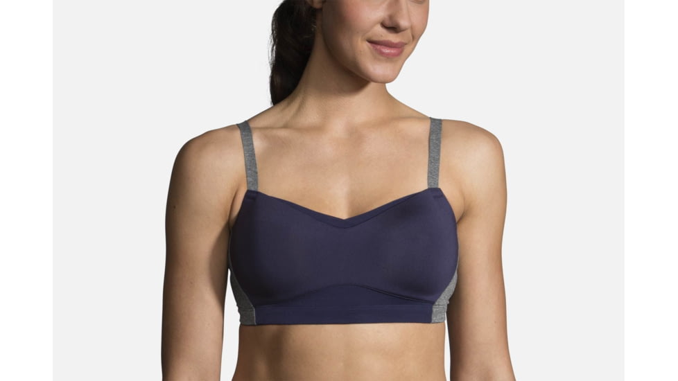 Brooks FineForm Bra, Navy/Heather Asphalt, 36 A/B 350072-Navy/Heather Asphalt-36-A/B