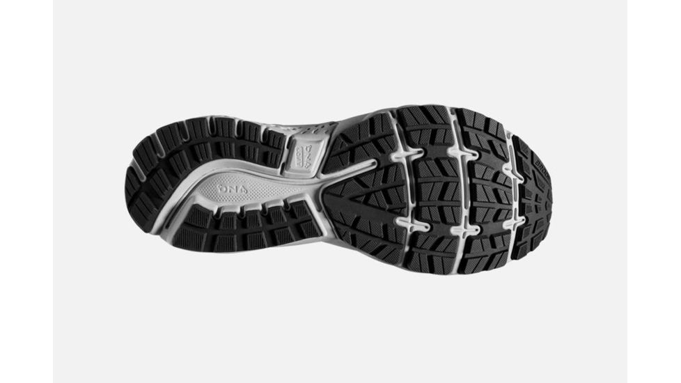 Brooks Ghost 11 Mens Road Running Shoes, Ebony/Grey/Silver, 8.5 US, Medium, 1102881D003.085