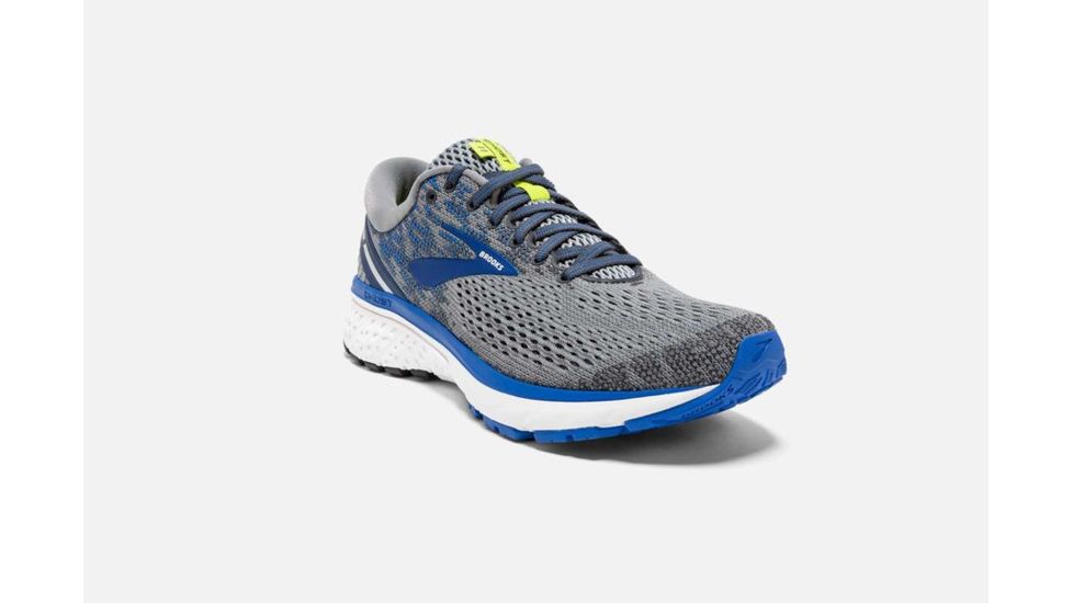 Brooks Ghost 11 Mens Road Running Shoes, Grey/Blue/Silver, 8.5 US, Narrow, 1102881B006.085
