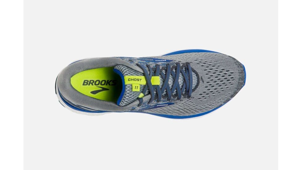 Brooks Ghost 11 Mens Road Running Shoes, Grey/Blue/Silver, 8.5 US, Narrow, 1102881B006.085