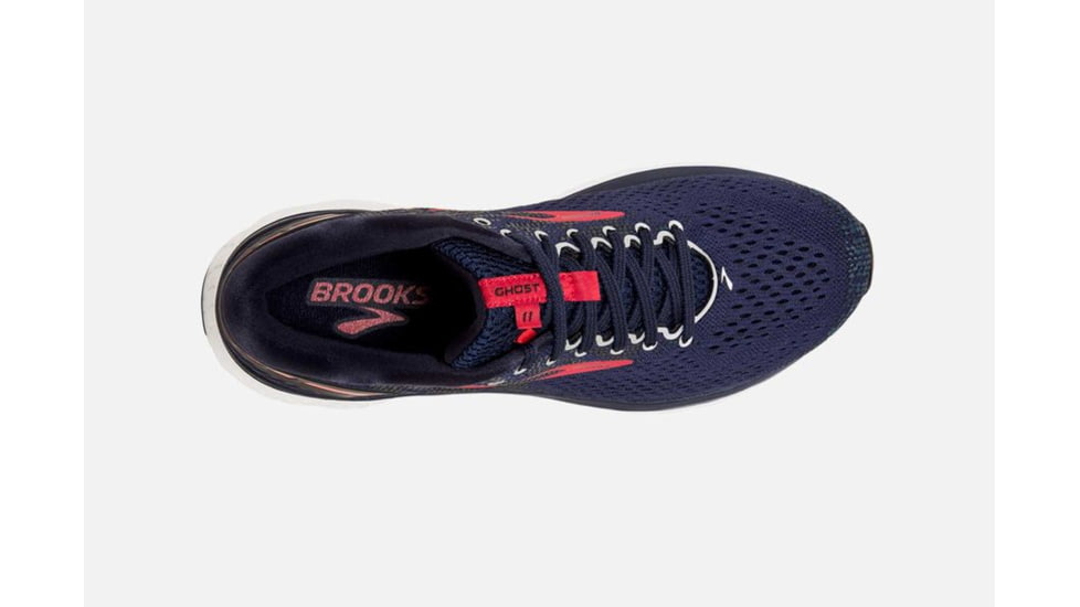 Brooks Ghost 11 Mens Road Running Shoes, Navy/Red/White, 7 US, Medium, 1102881D428.070