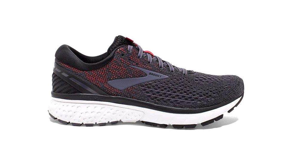 Brooks Ghost 11 Road Running Shoes - Mens, Black/Graystone/Cherry, Medium, 8, 1102881D038.080