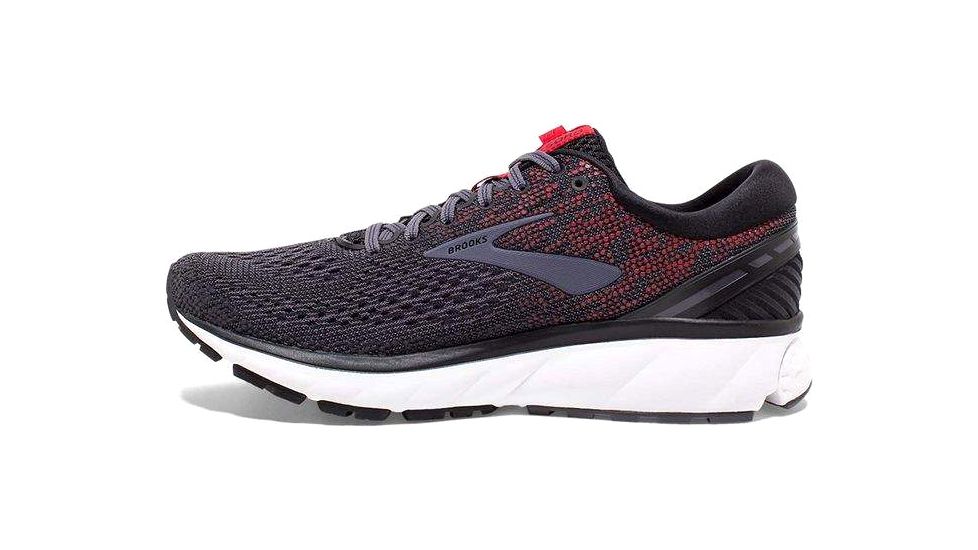 Brooks Ghost 11 Road Running Shoes - Mens, Black/Graystone/Cherry, Medium, 8, 1102881D038.080