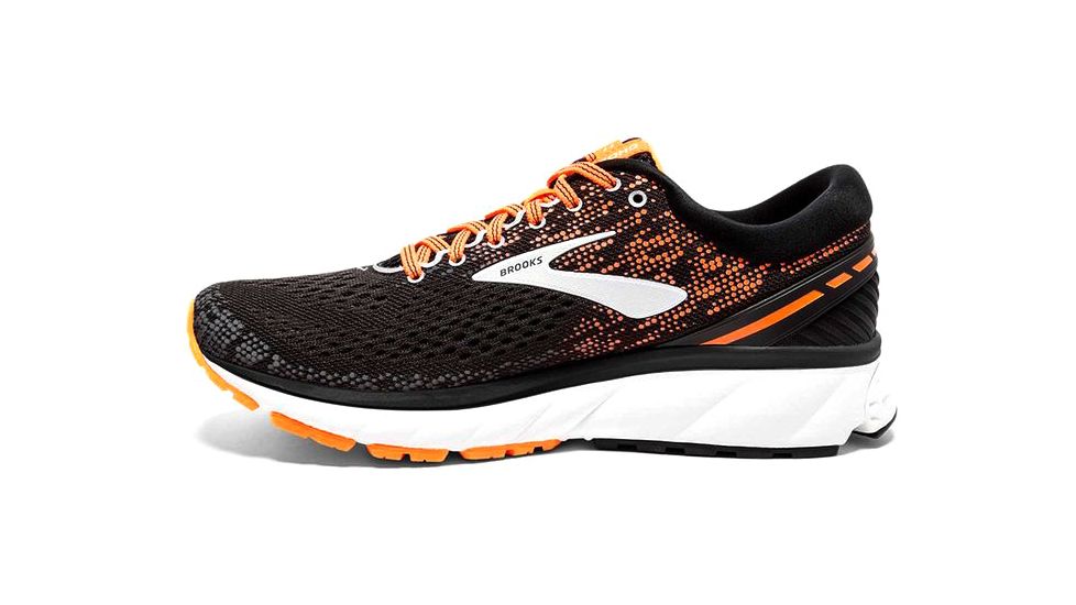 Brooks Ghost 11 Road Running Shoes - Mens, Black/Silver/Orange, Medium, 9 US, 1102881D093.090