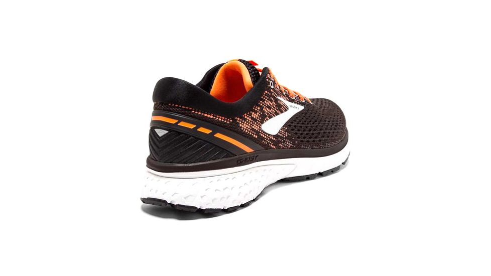 Brooks Ghost 11 Road Running Shoes - Mens, Black/Silver/Orange, Medium, 9 US, 1102881D093.090