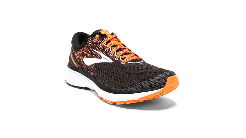 Brooks Ghost 11 Road Running Shoes - Mens, Black/Silver/Orange, Medium, 9 US, 1102881D093.090