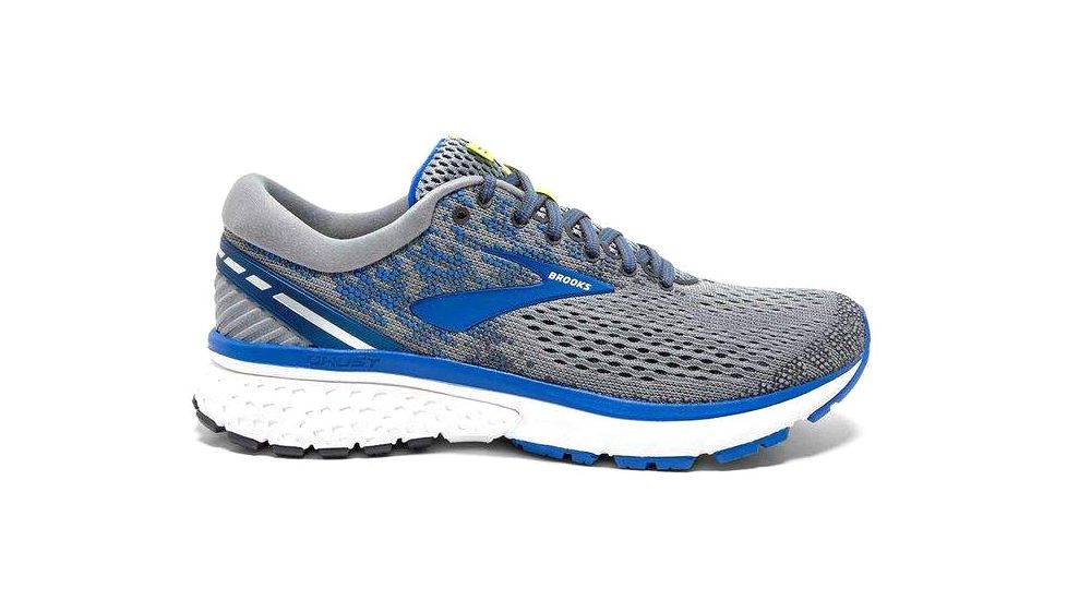 Brooks Ghost 11 Road Running Shoes - Mens, Grey/Blue/Silver, Extra Wide, 9 US, 1102884E006.090