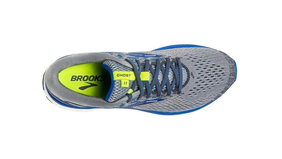 Brooks Ghost 11 Road Running Shoes - Mens, Grey/Blue/Silver, Extra Wide, 9 US, 1102884E006.090