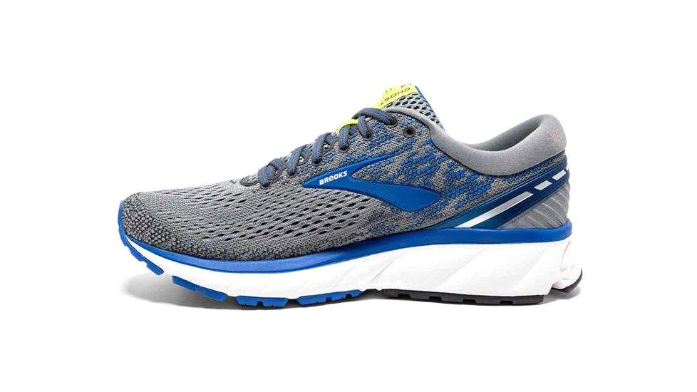 Brooks Ghost 11 Road Running Shoes - Mens, Grey/Blue/Silver, Extra Wide, 9 US, 1102884E006.090