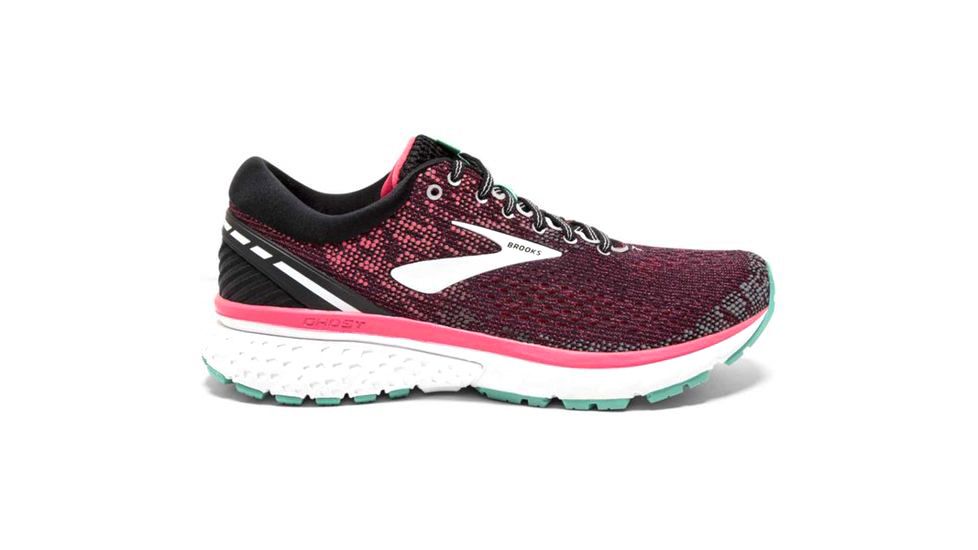 Brooks Ghost 11 Road Running Shoes - Womens, Black/Pink/Aqua, Medium, 5 US, 1202771B017.050