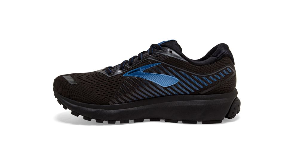 Brooks Ghost 12 GTX - Mens, Black/Ebony/Blue, Medium, 8.0, 1103111D064.080