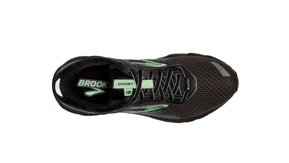 Brooks Ghost 12 GTX Road Running Shoe - Womens, Black/Ebony/Aqua, 9.5B, 1202991B010.095