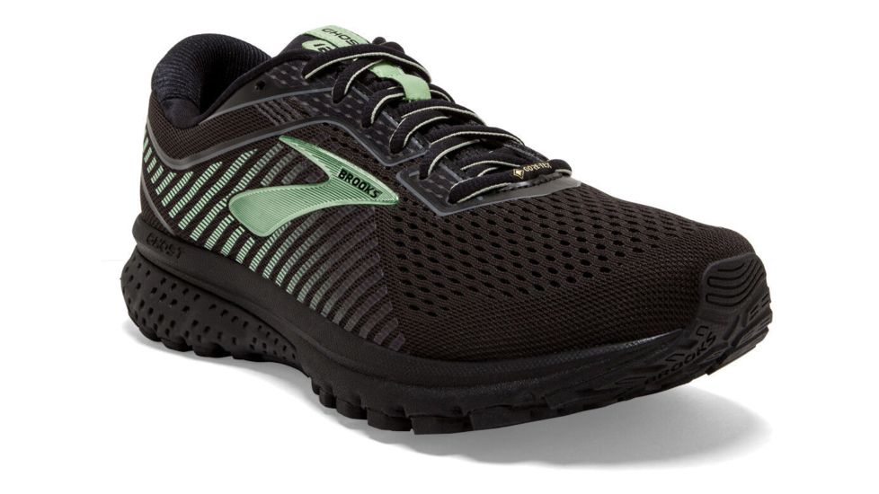 Brooks Ghost 12 GTX - Womens, Black/Ebony/Aqua, Medium, 11.0, 1202991B010.110