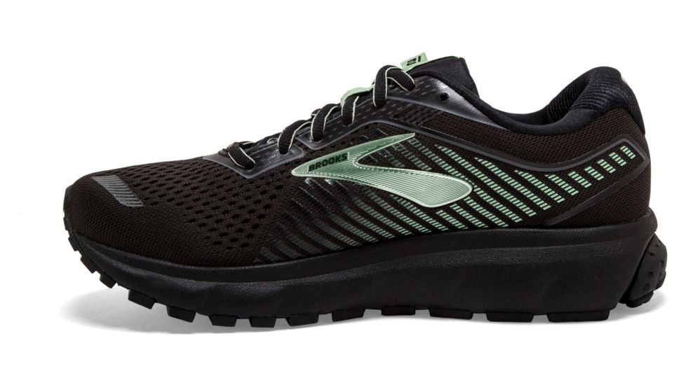 Brooks Ghost 12 GTX - Womens, Black/Ebony/Aqua, Medium, 11.0, 1202991B010.110