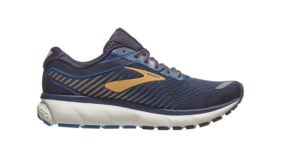 Brooks Ghost 12 - Mens, Navy/Deep Water/Gold, Medium, 8.5, 1103161D489.085