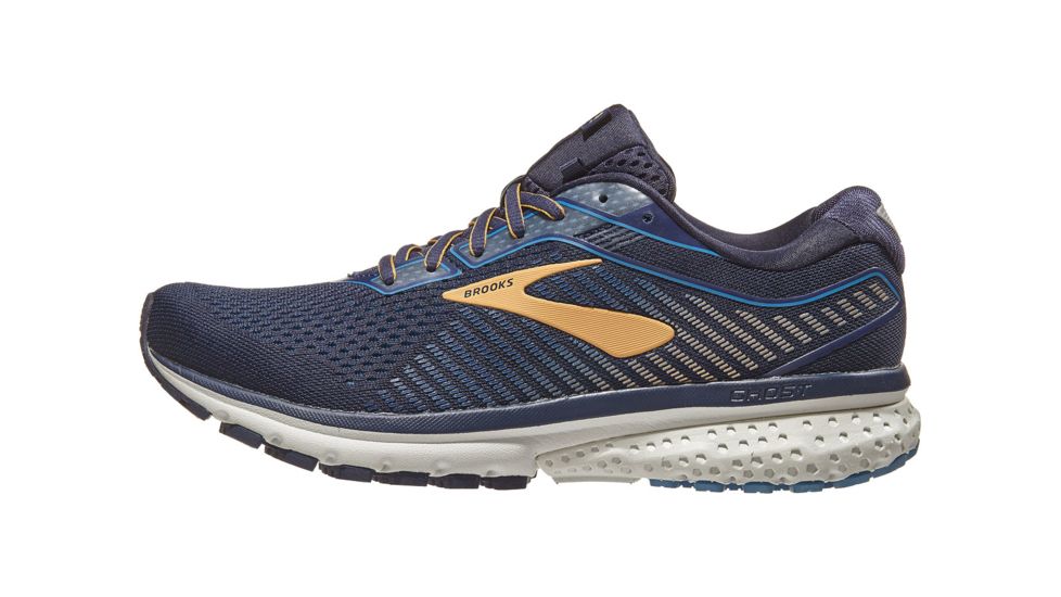 Brooks Ghost 12 - Mens, Navy/Deep Water/Gold, Medium, 8.5, 1103161D489.085