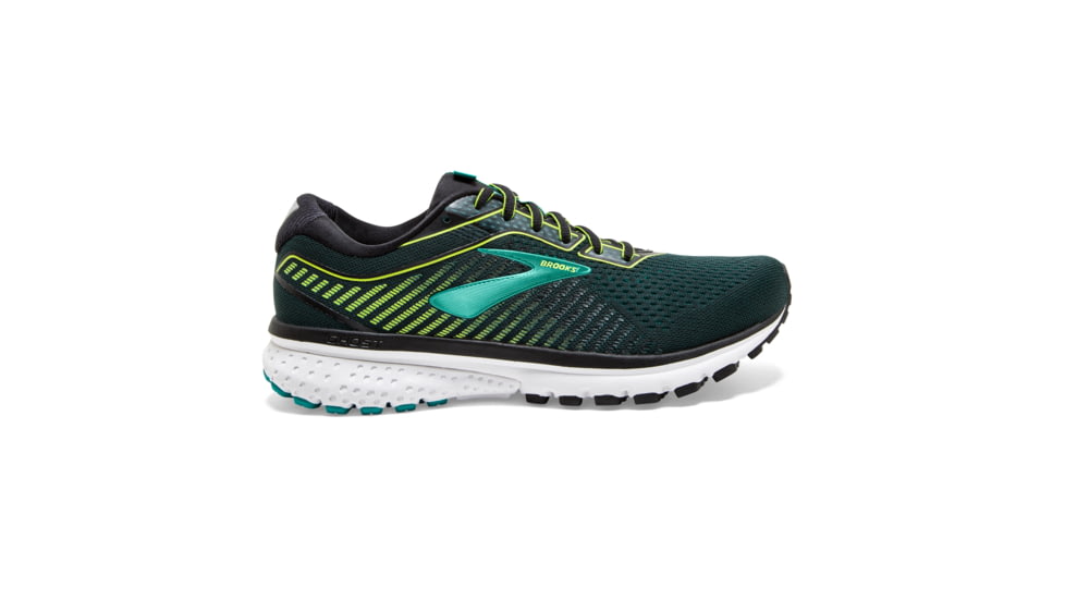 Brooks Ghost 12 Road Running Shoe - Mens, Black/Lime/Blue Grass, Narrow, 8.0, 1103161B018.080
