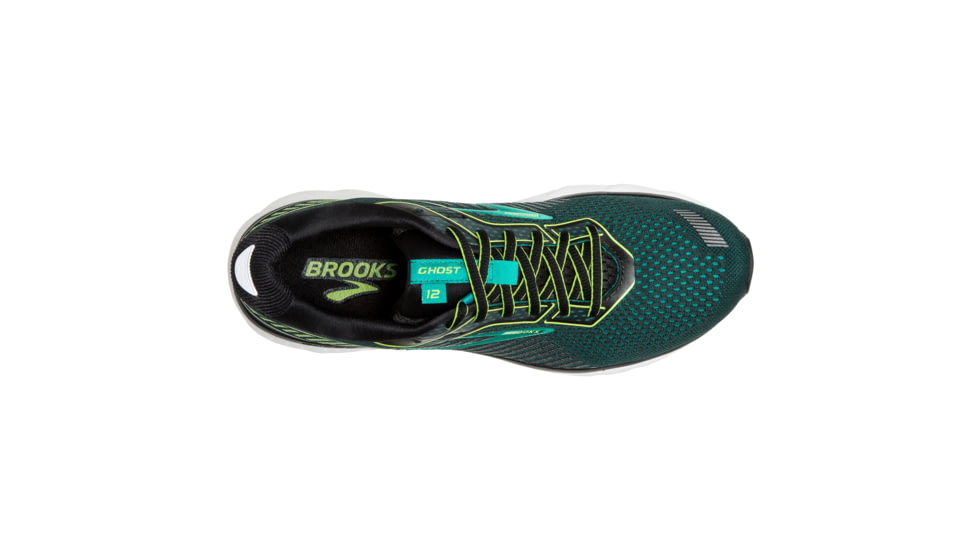 Brooks Ghost 12 Road Running Shoe - Mens, Black/Lime/Blue Grass, Narrow, 8.0, 1103161B018.080