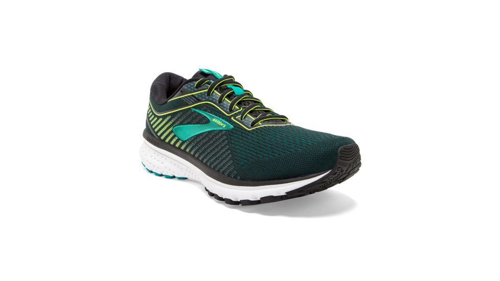Brooks Ghost 12 Road Running Shoe - Mens, Black/Lime/Blue Grass, Narrow, 8.0, 1103161B018.080