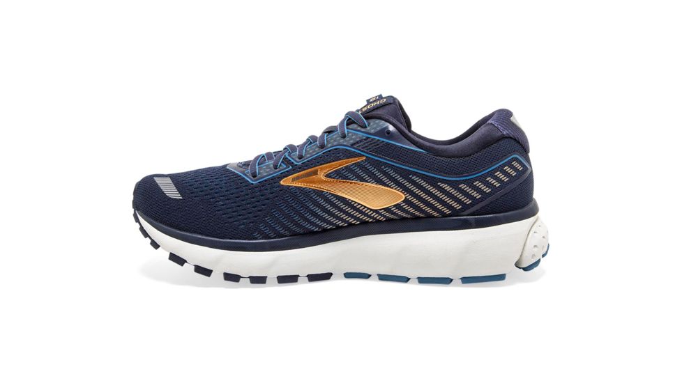 Brooks Ghost 12 Road Running Shoe - Mens, Navy/Deep Water/Gold, 9D, 1103161D489.090
