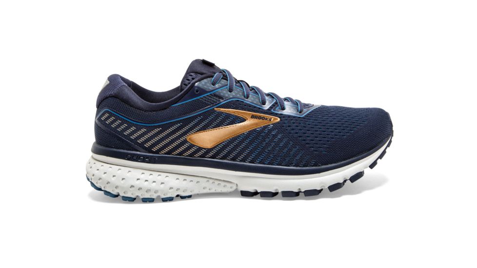 Brooks Ghost 12 Road Running Shoe - Mens, Navy/Deep Water/Gold, 9D, 1103161D489.090