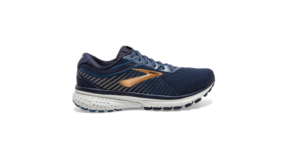 Brooks Ghost 12 Road Running Shoe - Mens, Navy/Deep Water/Gold, Narrow, 8.0, 1103161B489.080