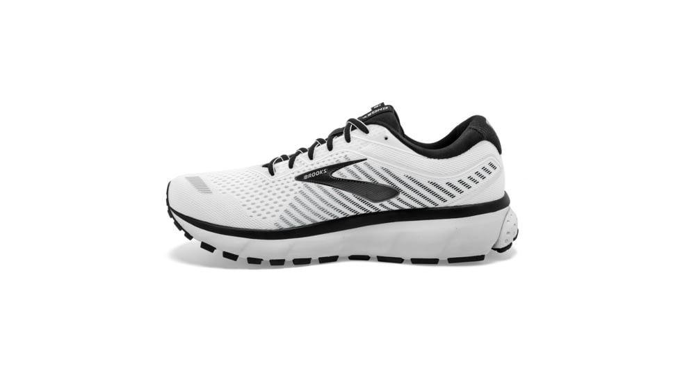 Brooks Ghost 12 Road Running Shoe - Mens, White/Grey/Black, Medium, 7.0, 1103161D175.070