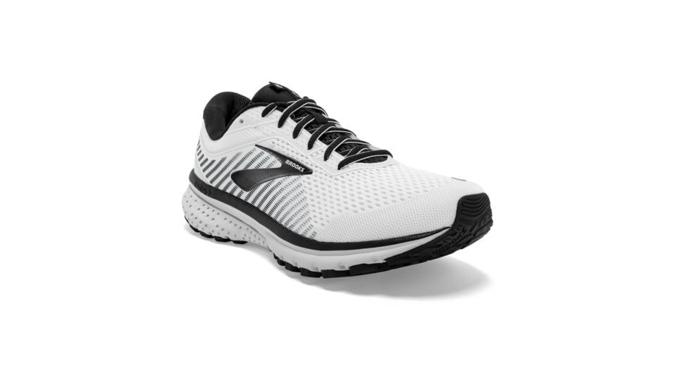 Brooks Ghost 12 Road Running Shoe - Mens, White/Grey/Black, Medium, 7.0, 1103161D175.070