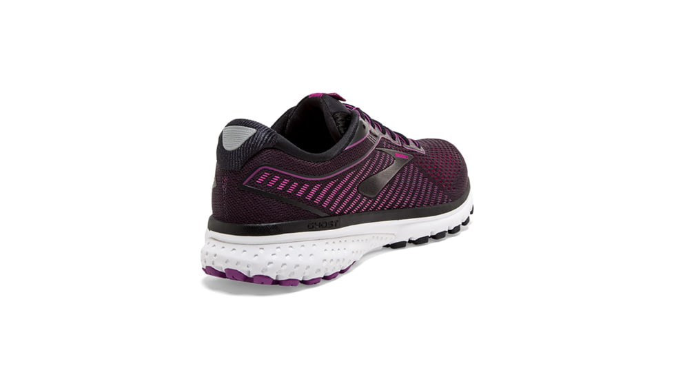 Brooks Ghost 12 Road Running Shoe - Womens, Black/Hollyhock/Pink, Medium, 11.0, 1203051B063.110