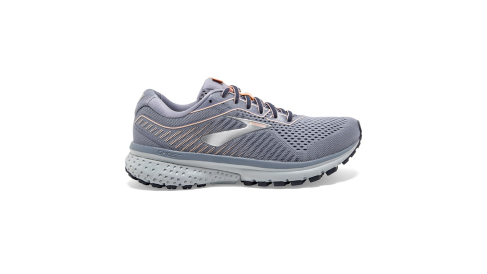 Brooks Ghost 12 Road Running Shoe - Womens, Granite/Peacoat/Peach, Medium, 12.0, 1203051B086.120