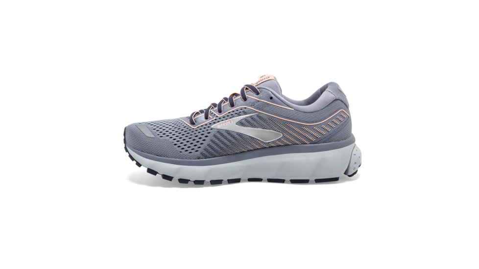 Brooks Ghost 12 Road Running Shoe - Womens, Granite/Peacoat/Peach, Medium, 12.0, 1203051B086.120