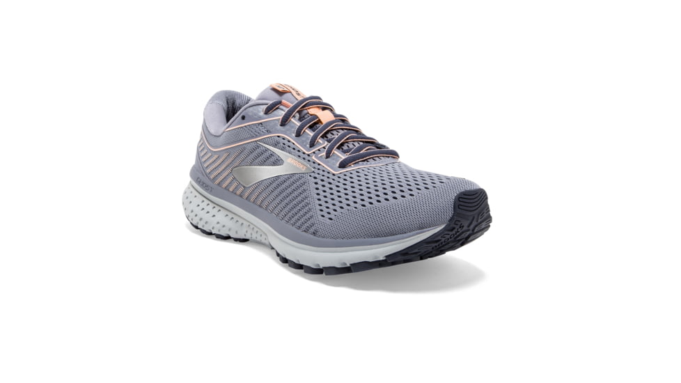 Brooks Ghost 12 Road Running Shoe - Womens, Granite/Peacoat/Peach, Medium, 12.0, 1203051B086.120