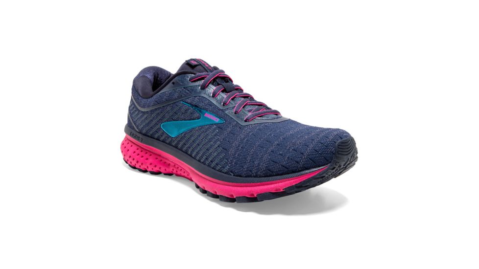 Brooks Ghost 12 Road Running Shoe - Womens, Navy/Majolica/Beetroot, 6.5B, 1203051B414.065