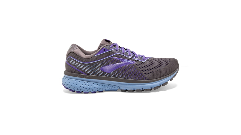 Brooks Ghost 12 Road Running Shoe - Womens, Shark/Violet/Bel Air Blue, Medium, 5.0, 1203051B097.050