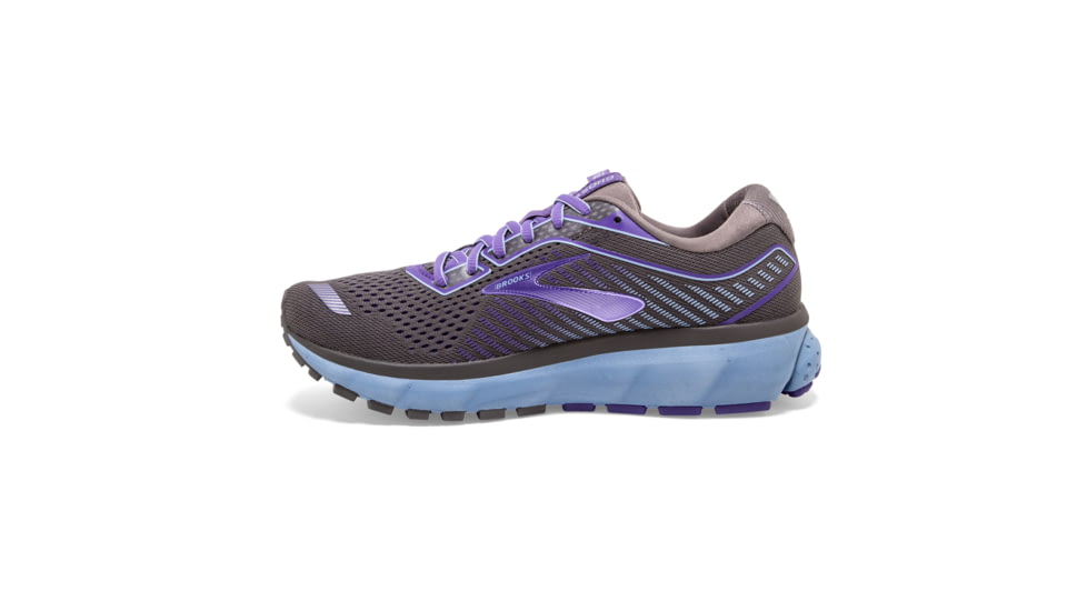 Brooks Ghost 12 Road Running Shoe - Womens, Shark/Violet/Bel Air Blue, Medium, 5.0, 1203051B097.050