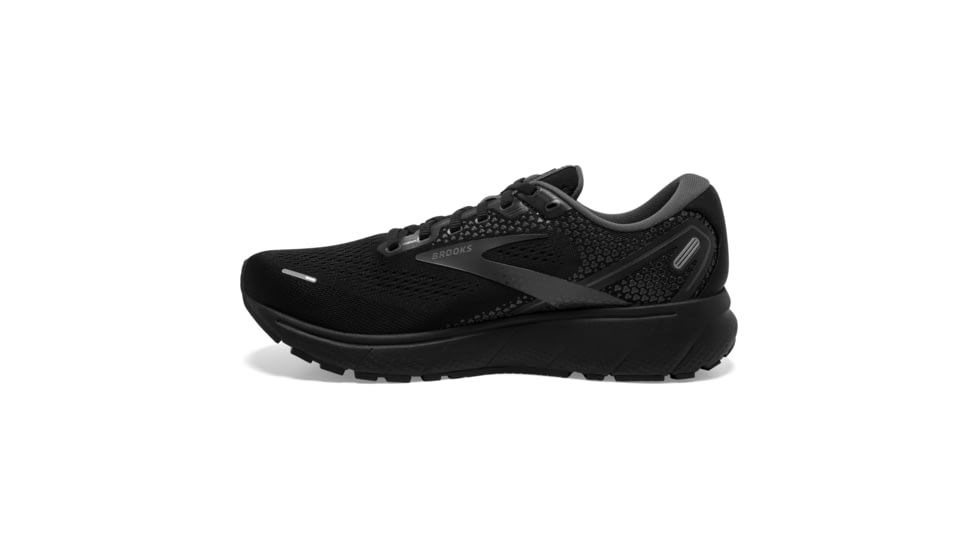 Brooks Ghost 14 Shoes - Mens, Black/Black/Ebony, 7 US, Extra Wide, 1103694E020.070