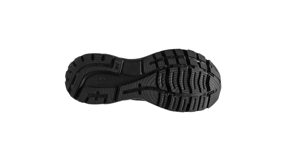 Brooks Ghost 14 Shoes - Mens, Black/Black/Ebony, 7 US, Extra Wide, 1103694E020.070