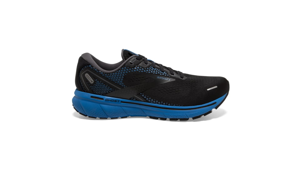 Brooks Ghost 14 Shoes - Mens, Black/Blackened Pearl/Blue, 7.5 US, Medium Width, 1103691D056.075