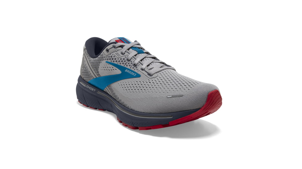Brooks Ghost 14 Shoes - Mens, Grey/Blue/Red, 11.5 US, Medium Width, 1103691D078.115