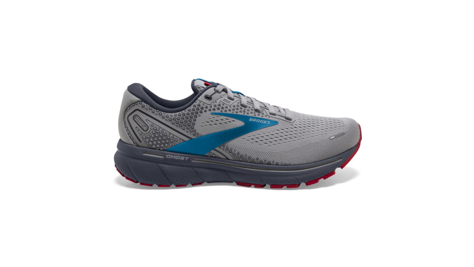 Brooks Ghost 14 Shoes - Mens, Grey/Blue/Red, 11.5 US, Medium Width, 1103691D078.115