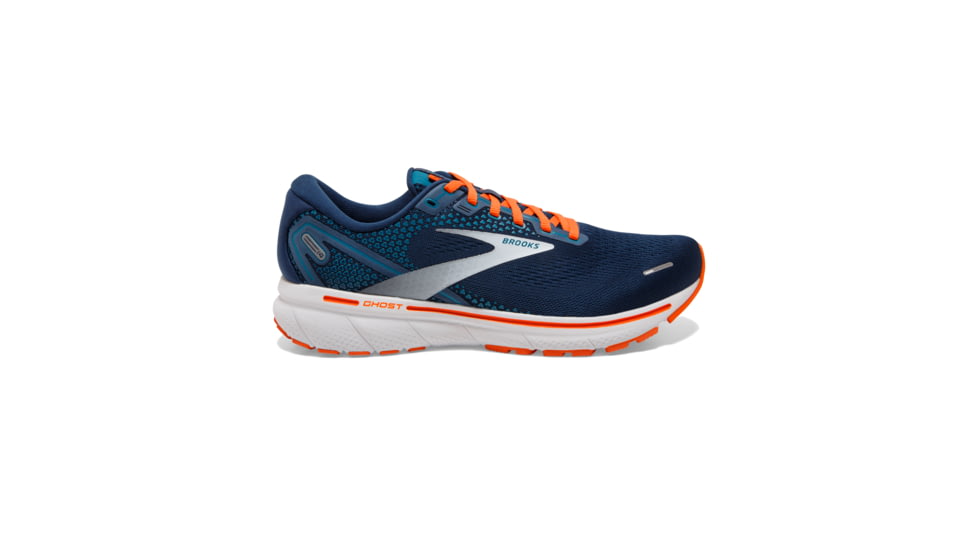Brooks Ghost 14 Shoes - Mens, Titan/Teal/Flame, 7 US, Medium Width, 1103691D488.070