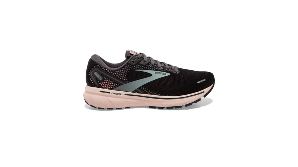 Brooks Ghost 14 Shoes - Womens, Black/Pearl/Peach, 10.5 US, Regular, 1203561B026.105