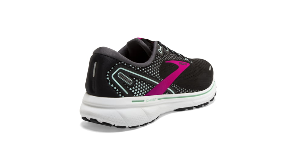 Brooks Ghost 14 Shoes - Womens, Black/Pink/Yucca, 10.5 US, Regular, 1203561B013.105