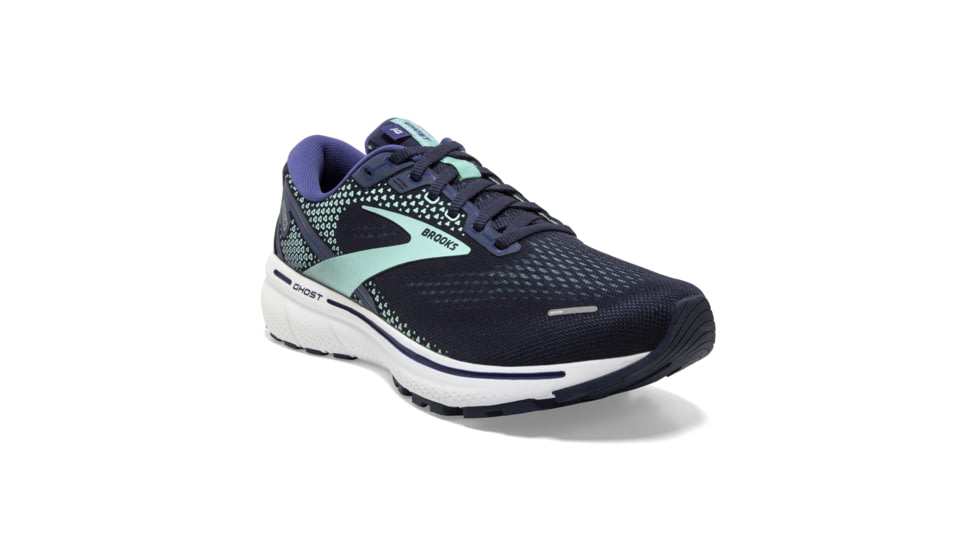 Brooks Ghost 14 Shoes - Womens, Peacoat/Yucca/Navy, 7.5 US, Regular, 1203561B446.075