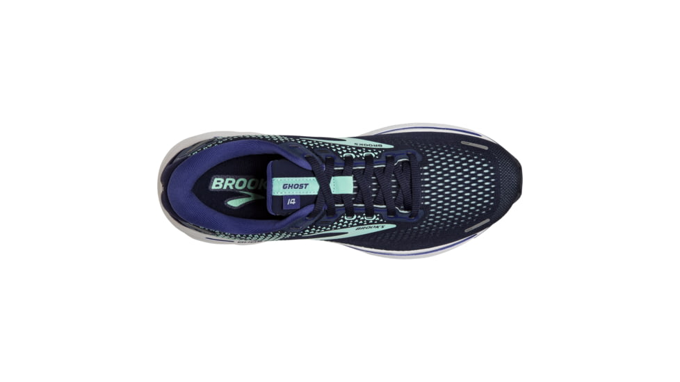 Brooks Ghost 14 Shoes - Womens, Peacoat/Yucca/Navy, 7.5 US, Regular, 1203561B446.075