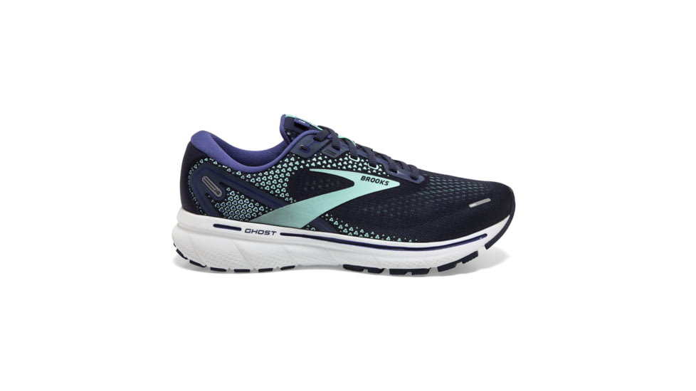 Brooks Ghost 14 Shoes - Womens, Peacoat/Yucca/Navy, 7.5 US, Regular, 1203561B446.075